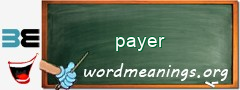 WordMeaning blackboard for payer
